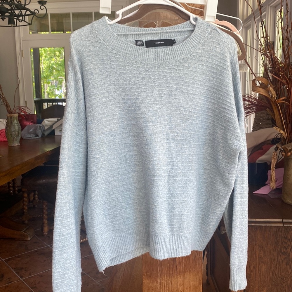 Vero Moda for Stitch Fix, thin soft textured sweater size M light blue